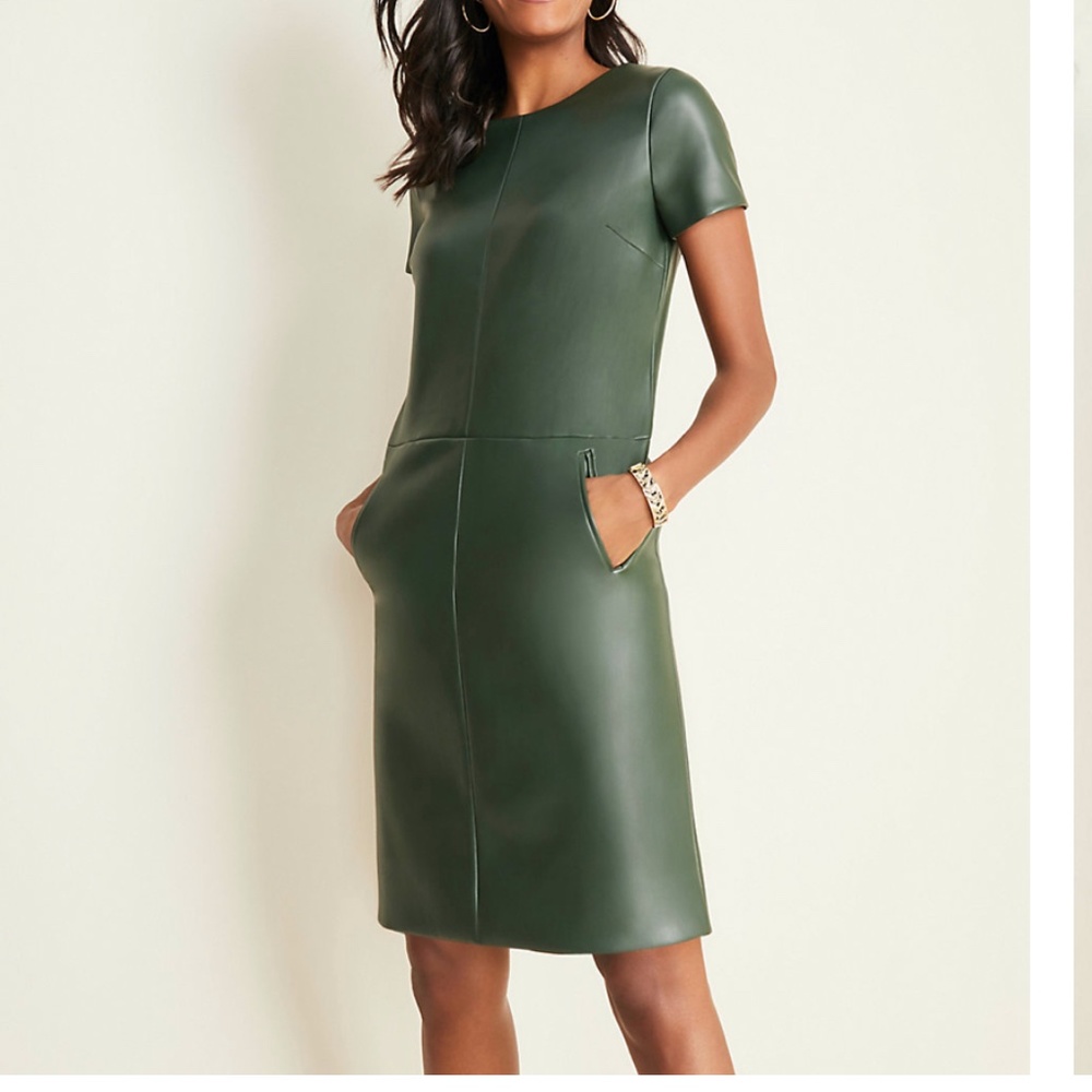 Faux Leather Dress